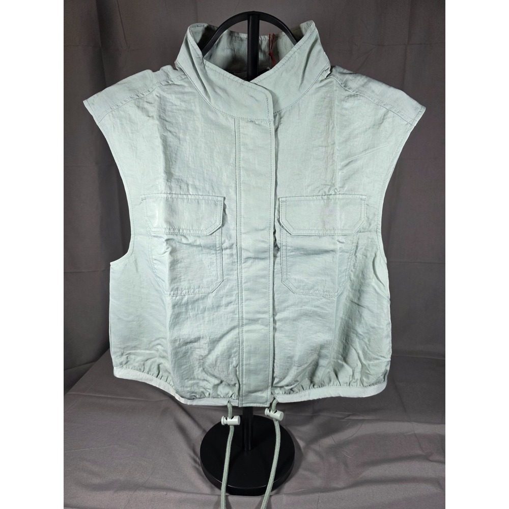Woolrich x Target Lined Vest Aqua Blue Green Utility Cropped Bungee‎ Hem Small